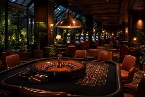 Adults-only gaming floor inside the hotel